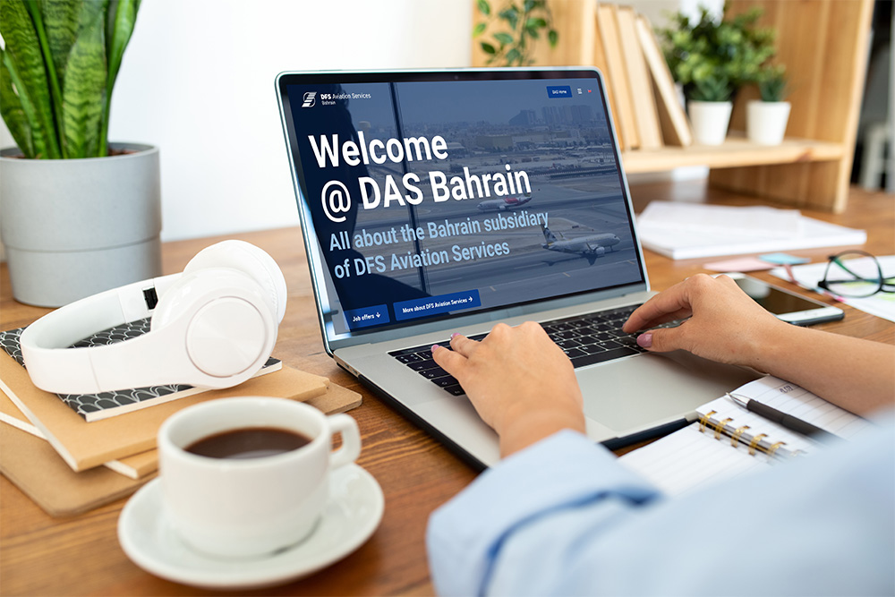 Preview of the new website of DFS Aviation Services Bahrain